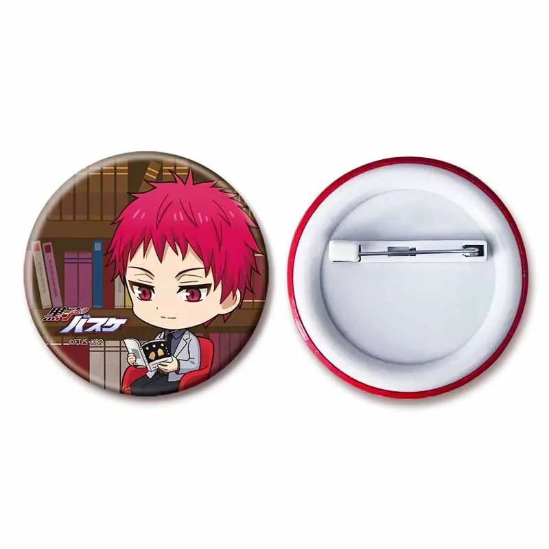 Creative Round Soft Anime Figure Button Pin Funny Tetsuya Kuroko Taiga Kagami Brooch Cartoon Badge Bag Clothing Accessories Gift