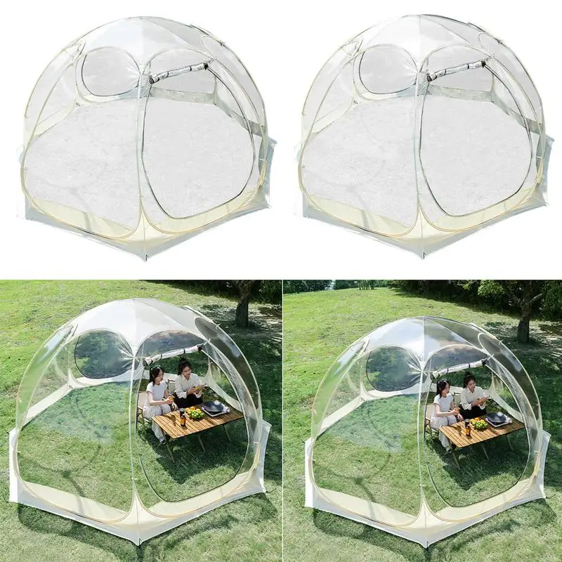 

Transparent Dome Camping Tent Outdoor Waterproof 4-8 Person Mushroom shape Tent For Wild Trips Hiking Survival Outdoor supplies