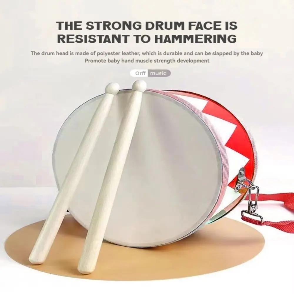 Dwustronne instrumenty perkusyjne typu hand drum, zabawki Montessori, instrumenty muzyczne, zabawki edukacyjne, wielofunkcyjne.