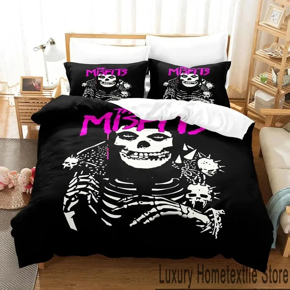 3D Print The Misfits Glenn Danzig Bedding Set Boys Girls Twin Queen King Size Duvet Cover Pillowcase Bed boys Adult