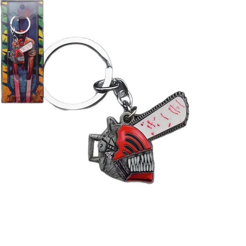 체인소 맨 포치타 키체인 애니메이션 자동차 키 링 액션 피규어 장난감 금속 키체인 가방 펜던트 코스프레 소품 키링 선물