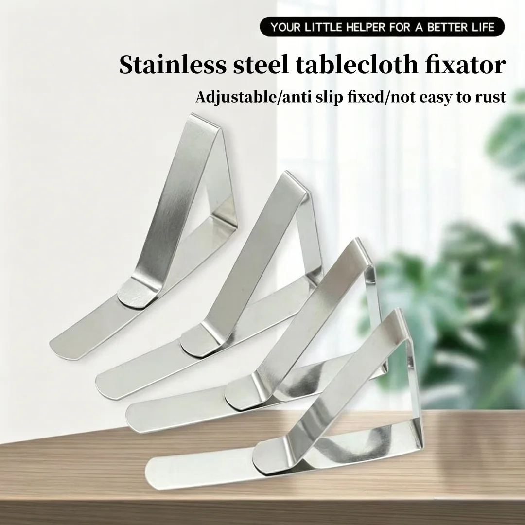 Stainless Steel Anti Slip Tablecloth Clip, Used for Fixing Clips in Homes, Weddings, Restaurants, Outdoor Picnics, and Camping