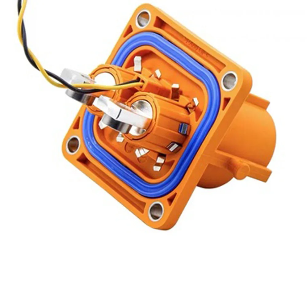 Imagem -05 - Conector de Bateria de Plugue de Alta Tensão Bateria de Lítio do Veículo Elétrico Terminal de Conexão de Cabo de Alta Potência 100250a dc 1500v 2p