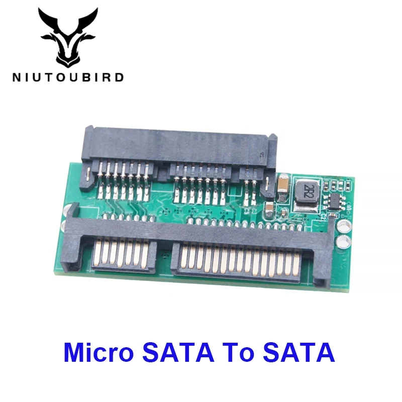 1 PC Micro SATA 9+7PIN Female To SATA 7+15PIN Male 1.8 inch to 2.5 inch SSD HDD Adapt Card Hard Disk Parallel to Serial Port