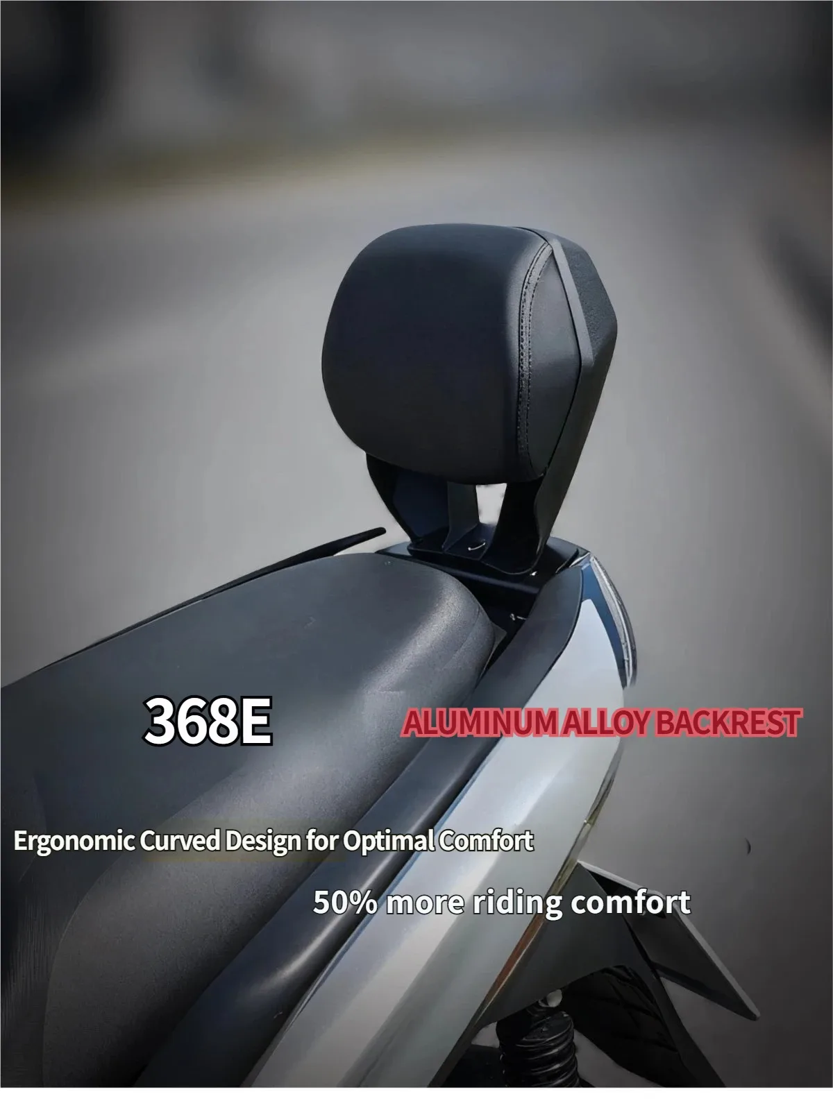 For Aluminum alloy backrest designed specifically for the Zontes 368E – aftermarket rear backrest (JV model)