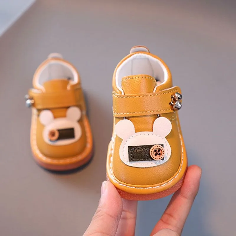 

Soft Sole Anti Slip Squeaky Shoes for Boys Girls 0-2 Years Infant Toddler Lightweight Cartoon Non Slip Walking Shoes Outdoor