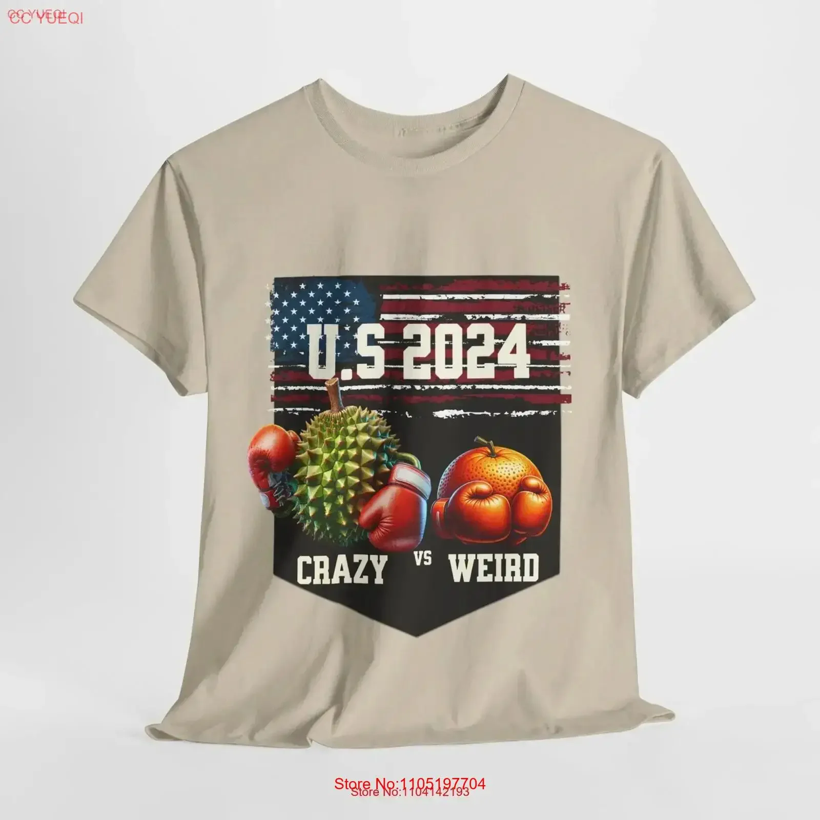 تي شيرت دوريان ضد قفازات الملاكمة البرتقالية الولايات المتحدة 2024 مجنون غريب مثالي لعشاق الطعام خمر غسلها الرسم لينة أوم