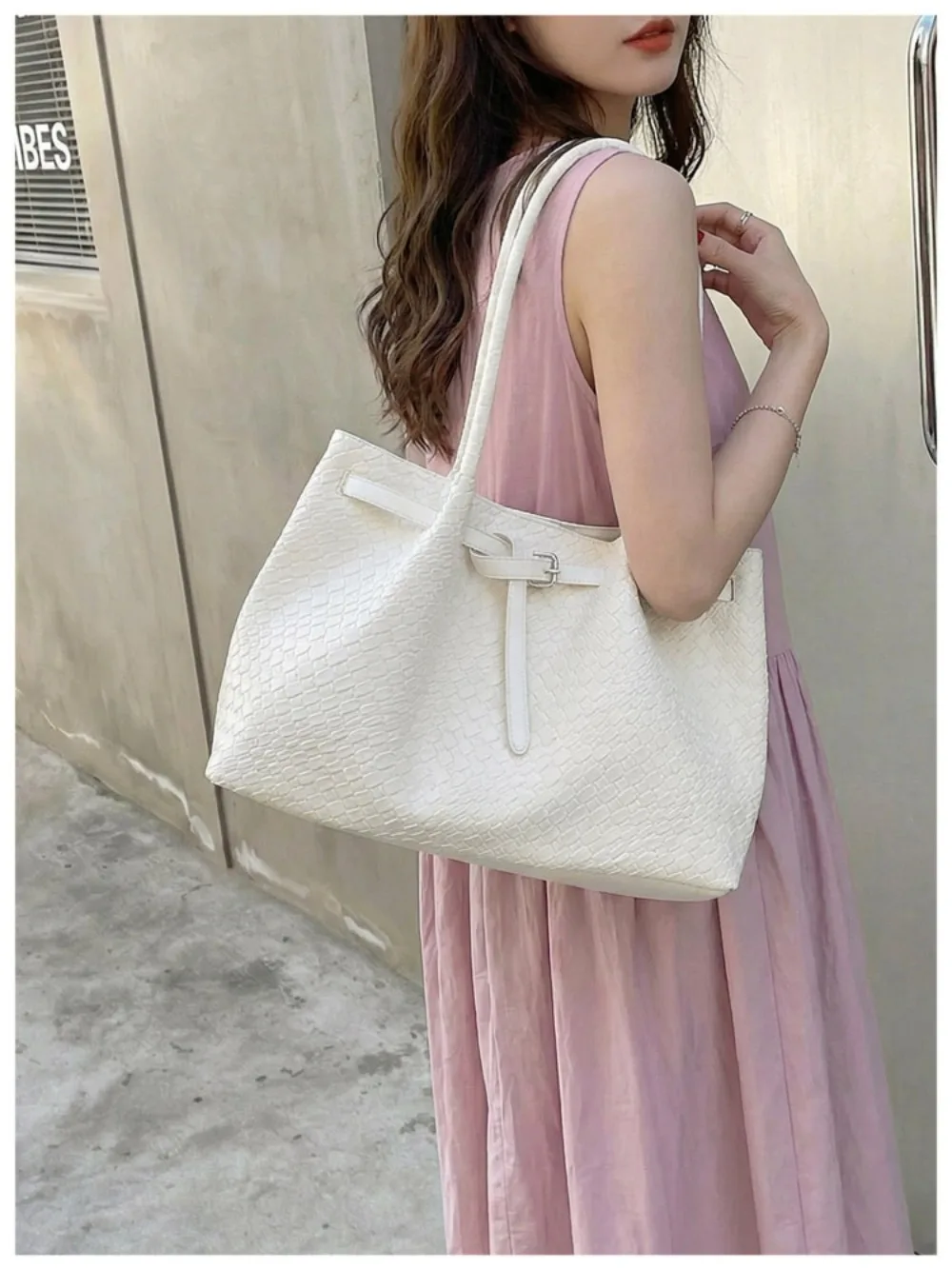 Schultertasche aus PU-Leder, elegante Retro-Handtasche mit großem Fassungsvermögen, erhältlich in 4 Farben, Einkaufstasche für den Arbeitsweg, Schule/Reisen/Arbeit – Detail 12