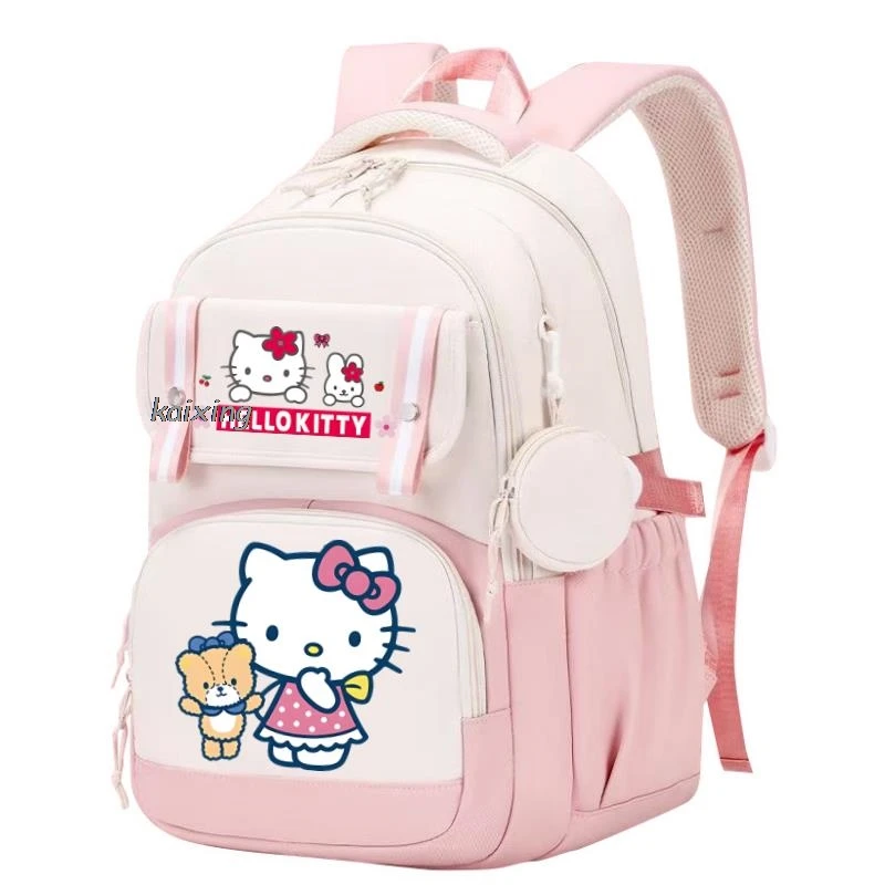 New Hello Kitty Anime Backpack Cute Schoolbags Teens Girls Student Back To School Schoolbag Anime Women Bookbag Bag 5 Color Gift