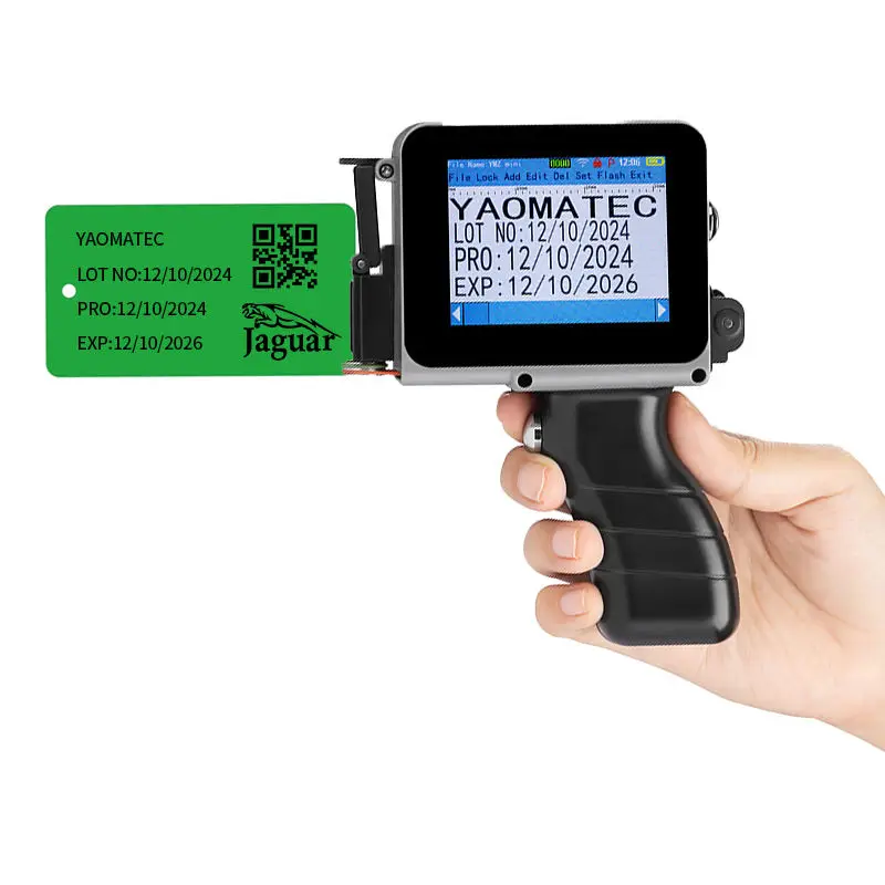 Yaomatec G1760 12.7mm Portable Coding Machine for QR Code Barcode Date Batch Expiry Label Mini Inkjet Printer