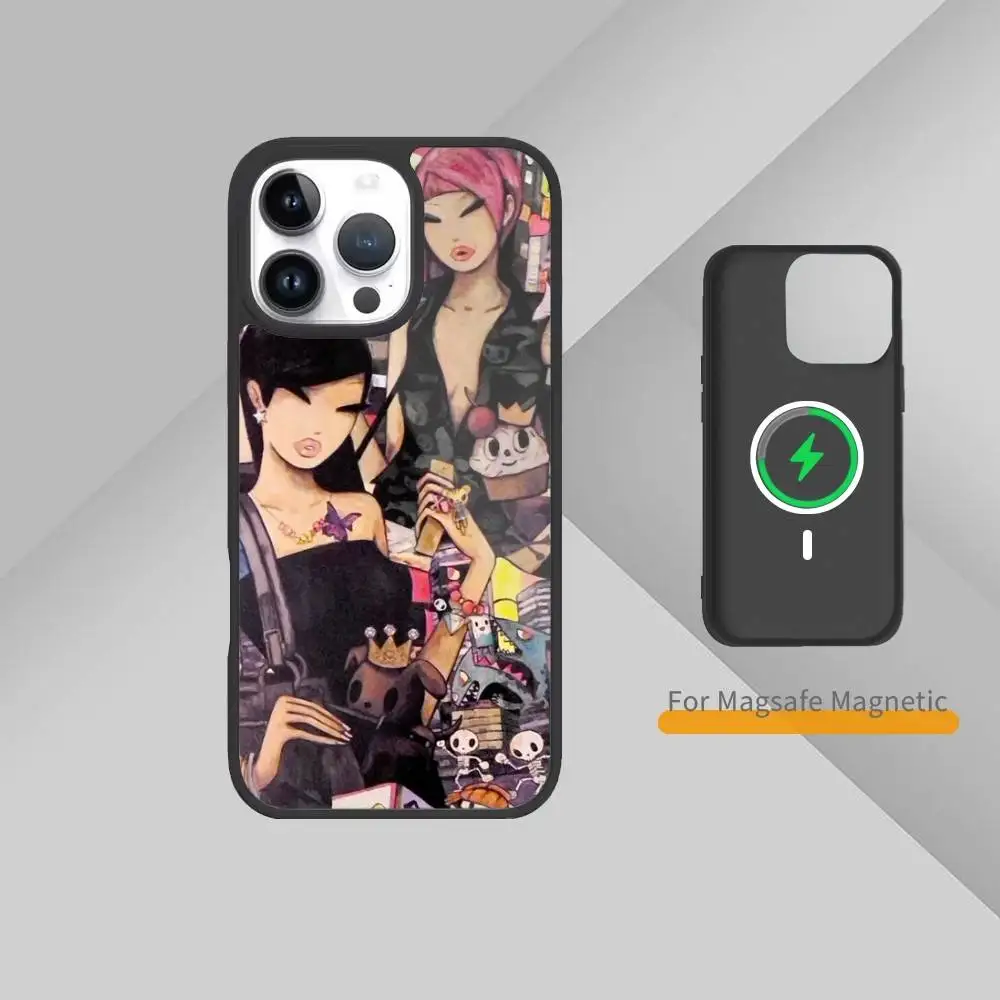 Чехол для телефона с рисунком граффити с помидорами для iPhone 17,16,15,14,13,12,11 Plus, Pro Max, магнитная магнитная беспроводная зарядка Magsafe