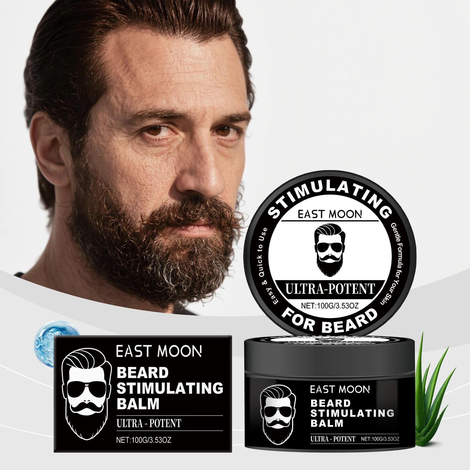 Men's Beard Care Balm – Softens Beards, Deep Nourishment, Soothes Redness, Non-Irritating, Suitable for Sensitive Skin