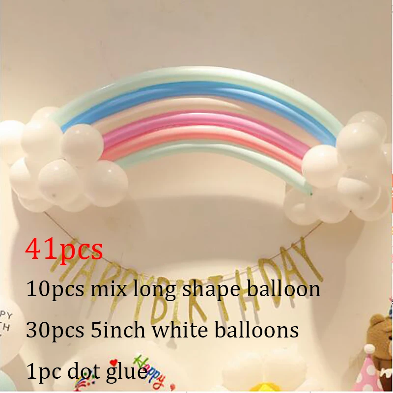 30-41pcs DIY Magic Rainbow Balloon Set For Christmas Birthday Party Decoration Wedding Baby Shower Supplies Balloons Kids Gift