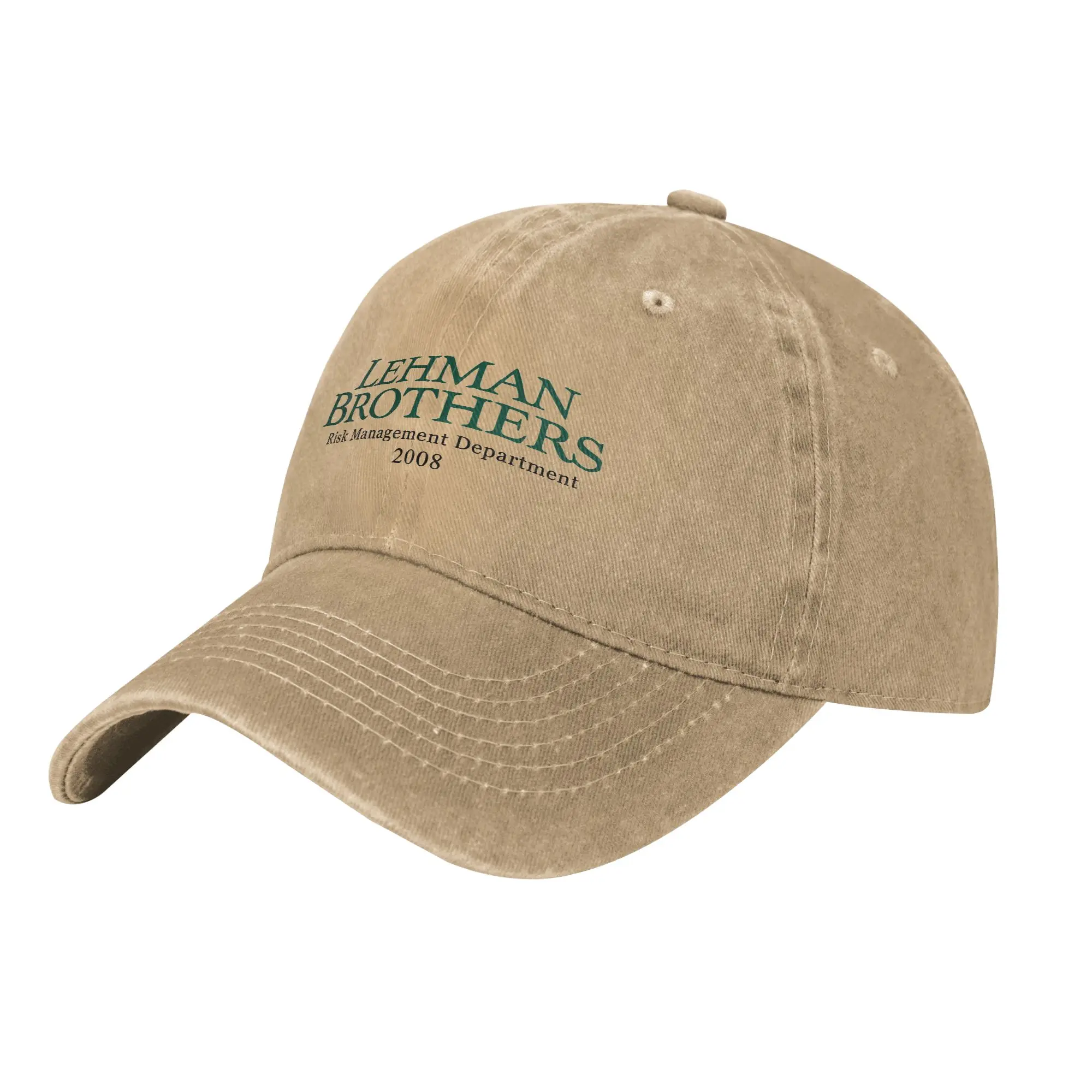 Vintage Lehman Brothers Risk Management 2008 Baseball Caps Unisex Distressed Denim Sun Cap  Outdoor Summer Fit Caps Hat