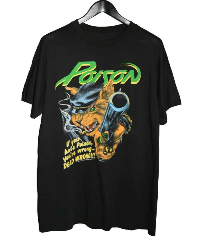 

Poison T-Shirt 80s Heavy Rock Band Concert Tour on Funny Vintage Gift for Men High-end Luxury Is for Both Men and Women Top Y2k