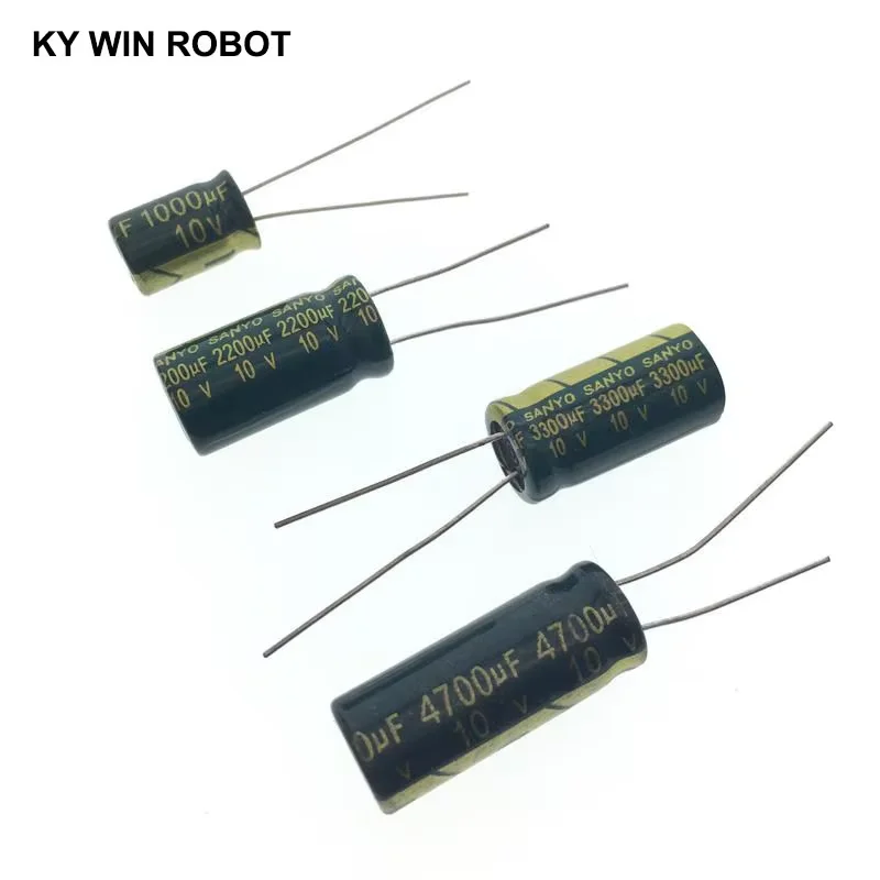 2-50pcs 10V Aluminum Electrolytic Capacitor 100UF 220UF 330UF 470UF 680UF 1000UF 1000UF 1500UF 2200UF 3300UF 4700UF 10000UF