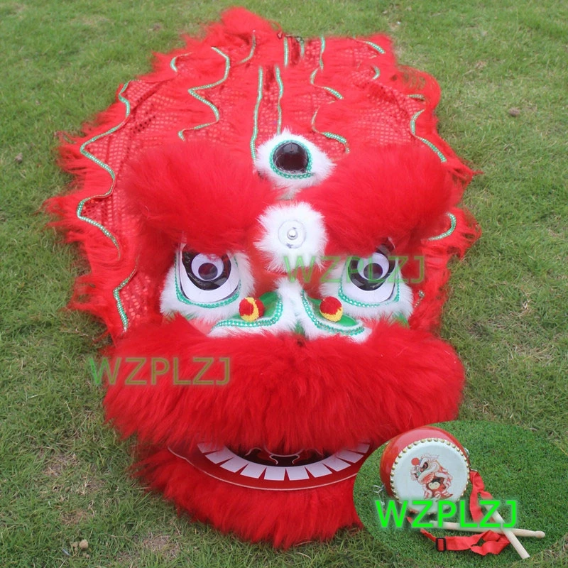 Classic 14inch Lion Dance Costume Drum 5-12 Age Kid Children Props Stage Halloween Outdoor Party Carnival Festival Parade