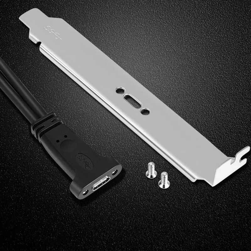 3.1 Type-C Female Head to IDC 20Pin Female Computer Host Rear Box Cover PCI Screw Chassis Expansion Fixed Wire