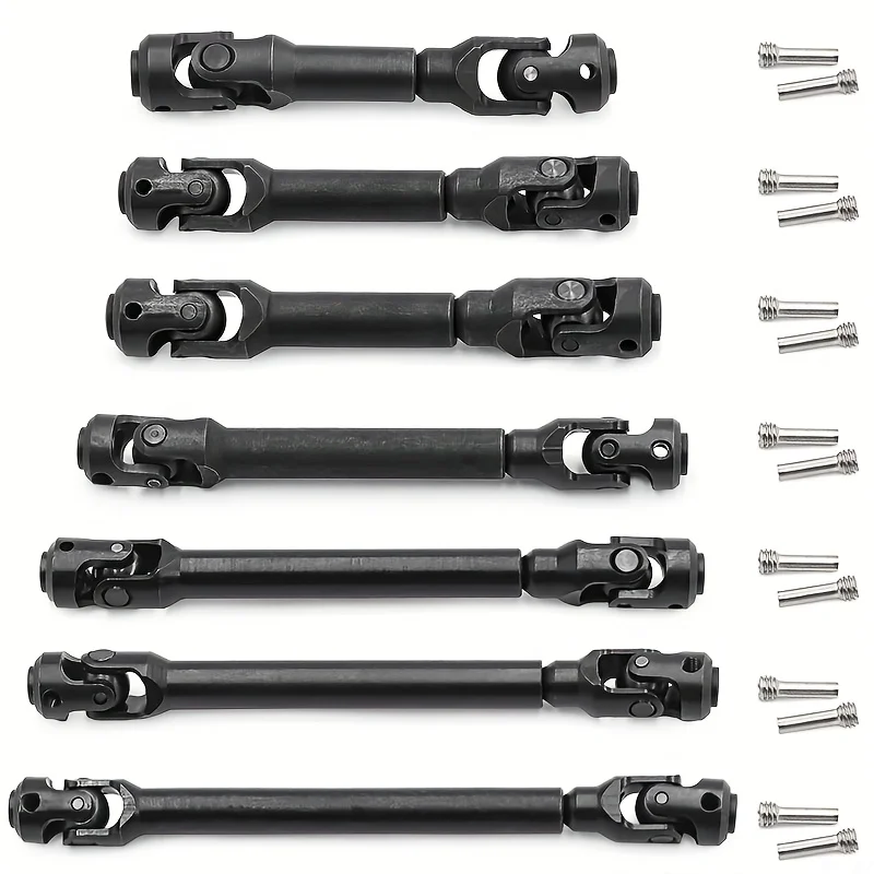 Metal Flower Key Drive Shaft  Steel Heavy-Duty Drive Shaft for 1/10 RC Car Crawler Axial SCX10 90046 AXI03007 TRX4 Redcat Gen8