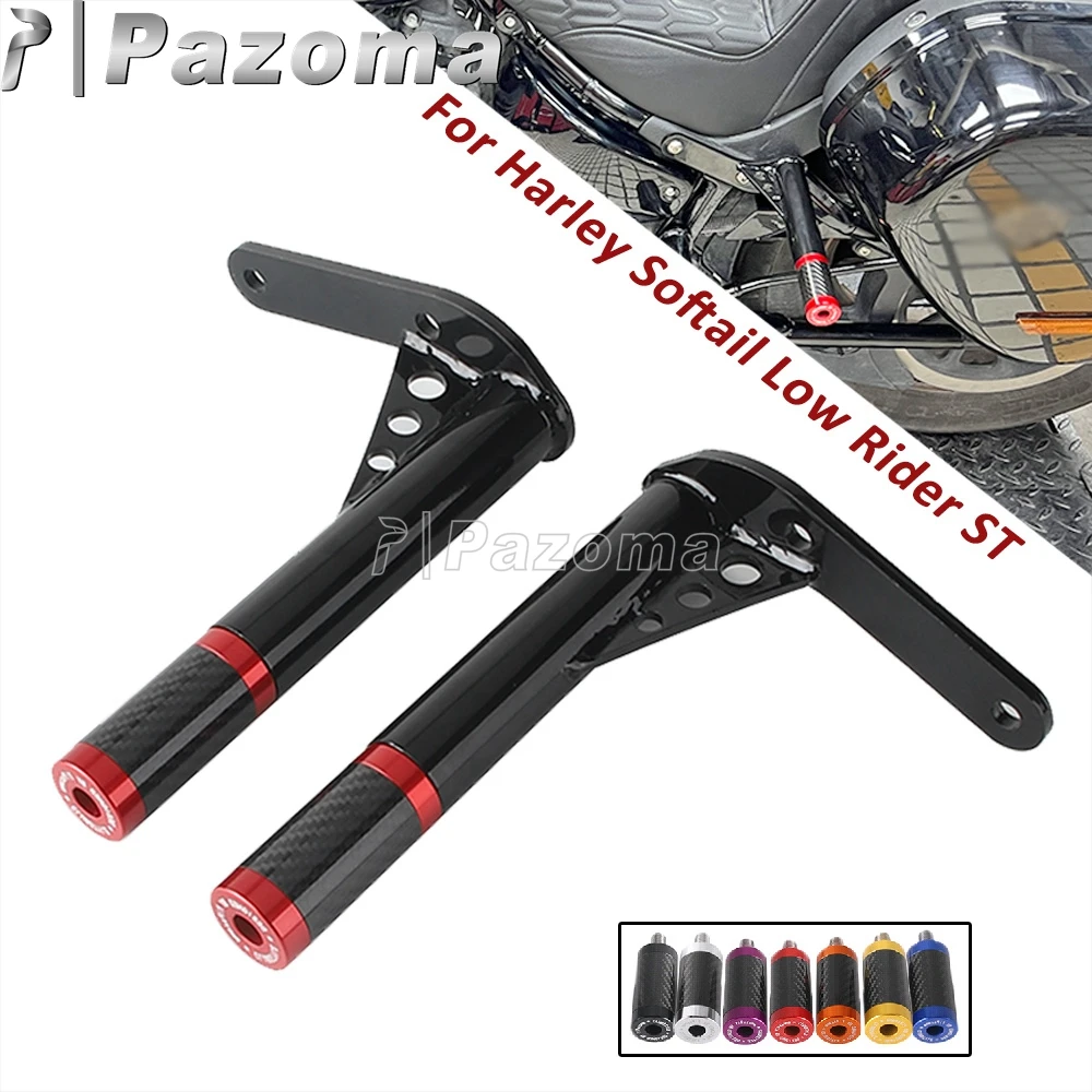 Motorcycle Saddlebag Crash Bar For Harley Softail Low Rider ST 117 FXLRST Front Engine Guard Falling Protector Aluminum 2022-25