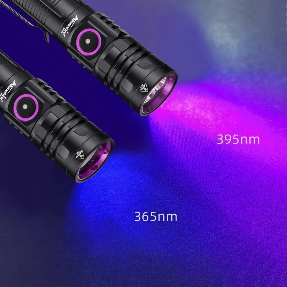 3x365nm/395nm UV LED Taschenlampe Hochleistungs-Schwarzlicht USB wiederaufladbar CatDog Pet Stain Tinea UV-Kleber Aushärtung Skorpion Lampe Taschenlampe