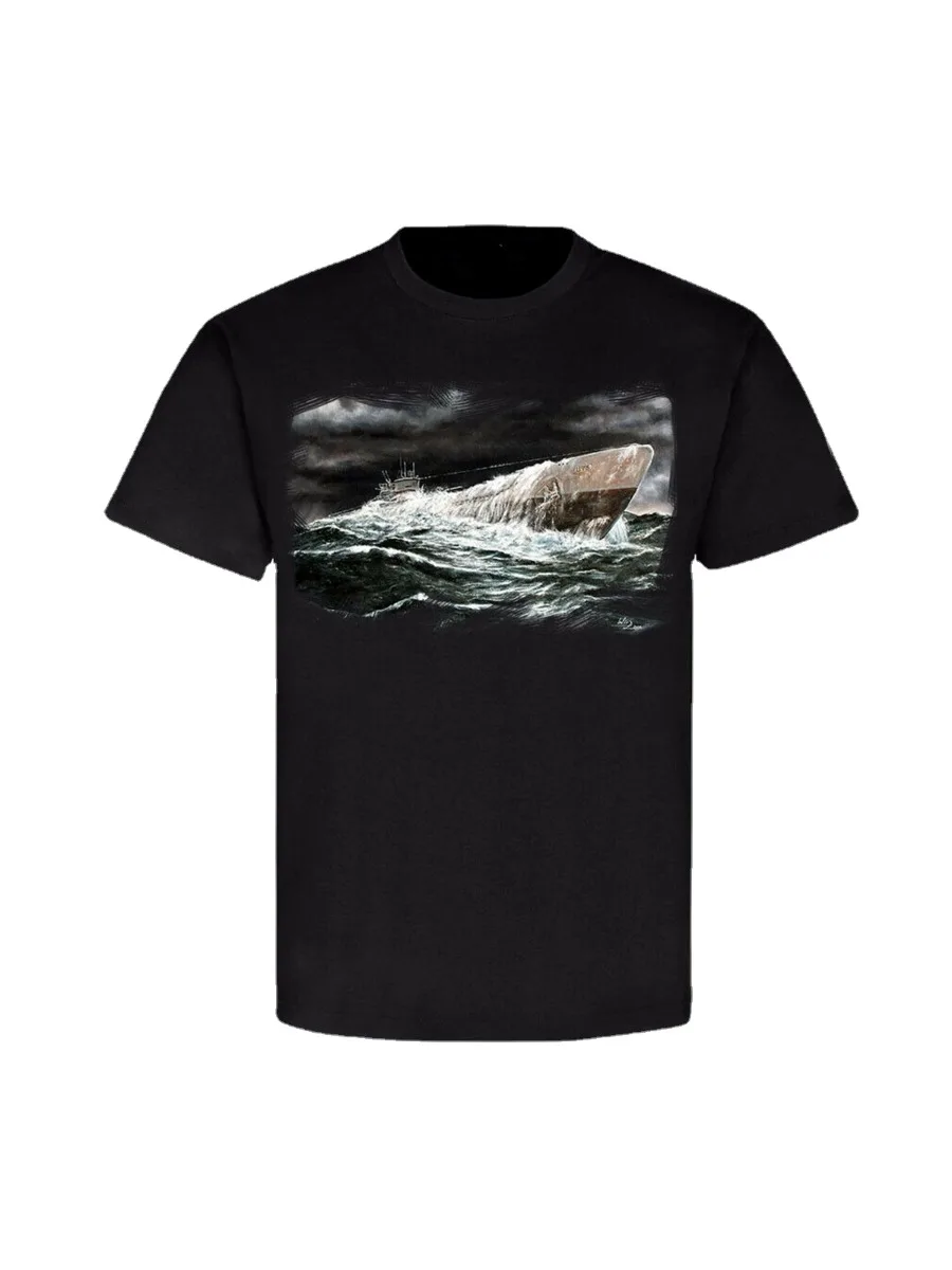 Deutsches U-Boot Laboe U 995 Submarine Marine Sea Storm T-Shirt. Summer Cotton O-Neck Short Sleeve Mens T Shirt New S-3XL