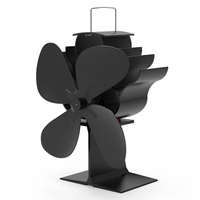 Y51A-Wood Stove Fan Heat Powered Fan 4 Blades Fireplace Fan For Wood Burning Stoves/Fireplaces Disperses Warm Air House