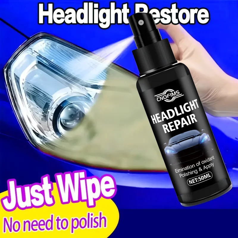 

Professional headlight restoration spray, designed for easy operation. Effectively restores cars with headlights that have yello
