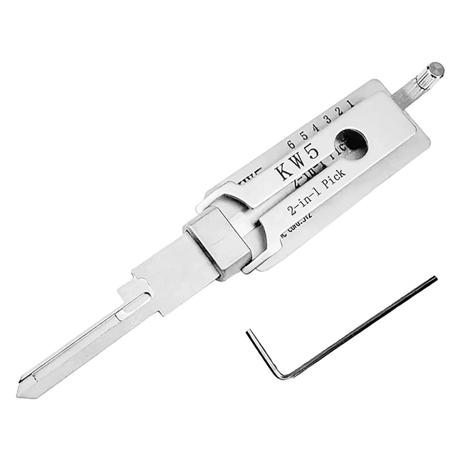 2-in-1 Decoder KW5 Precision Pick O-Ring Set for Repairing Locks Decoding 6-Pin Keyway Door Stainless Steel Hand Tool Set