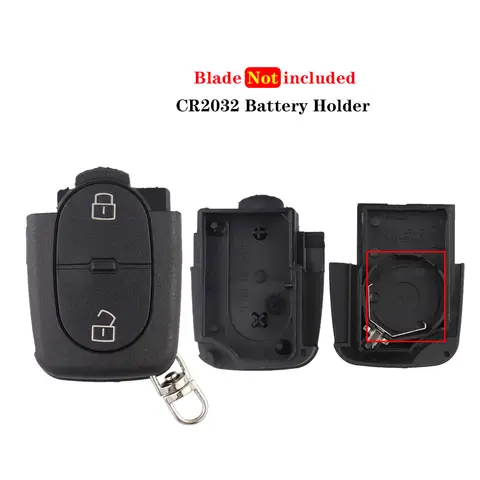 YIQIXIN För Audi A2 A3 A4 A6 A8 B5 RS4 TT 1994-2004 Quattro Flip fjärrnyckel skal fodral oklippt CR1620/CR2032 hållare 8 best sales Audi A3-nyckel - №6