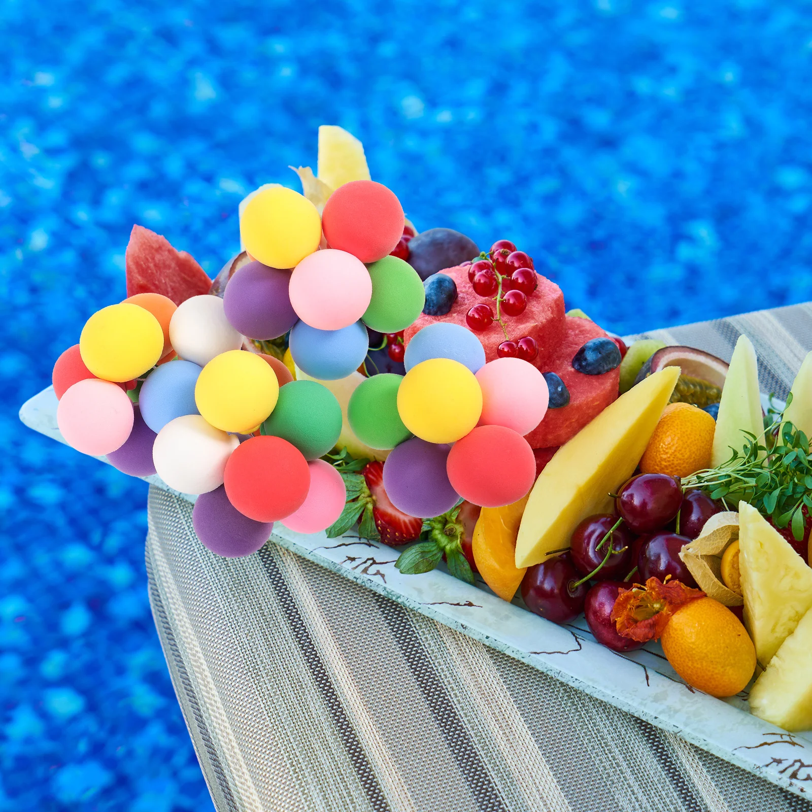 

4Pcs Balloon Cake Decorations Balloon Shape Cupcake Topper Ornament for Birthday Wedding Party Pink Sprinkles Castle Cake Insert