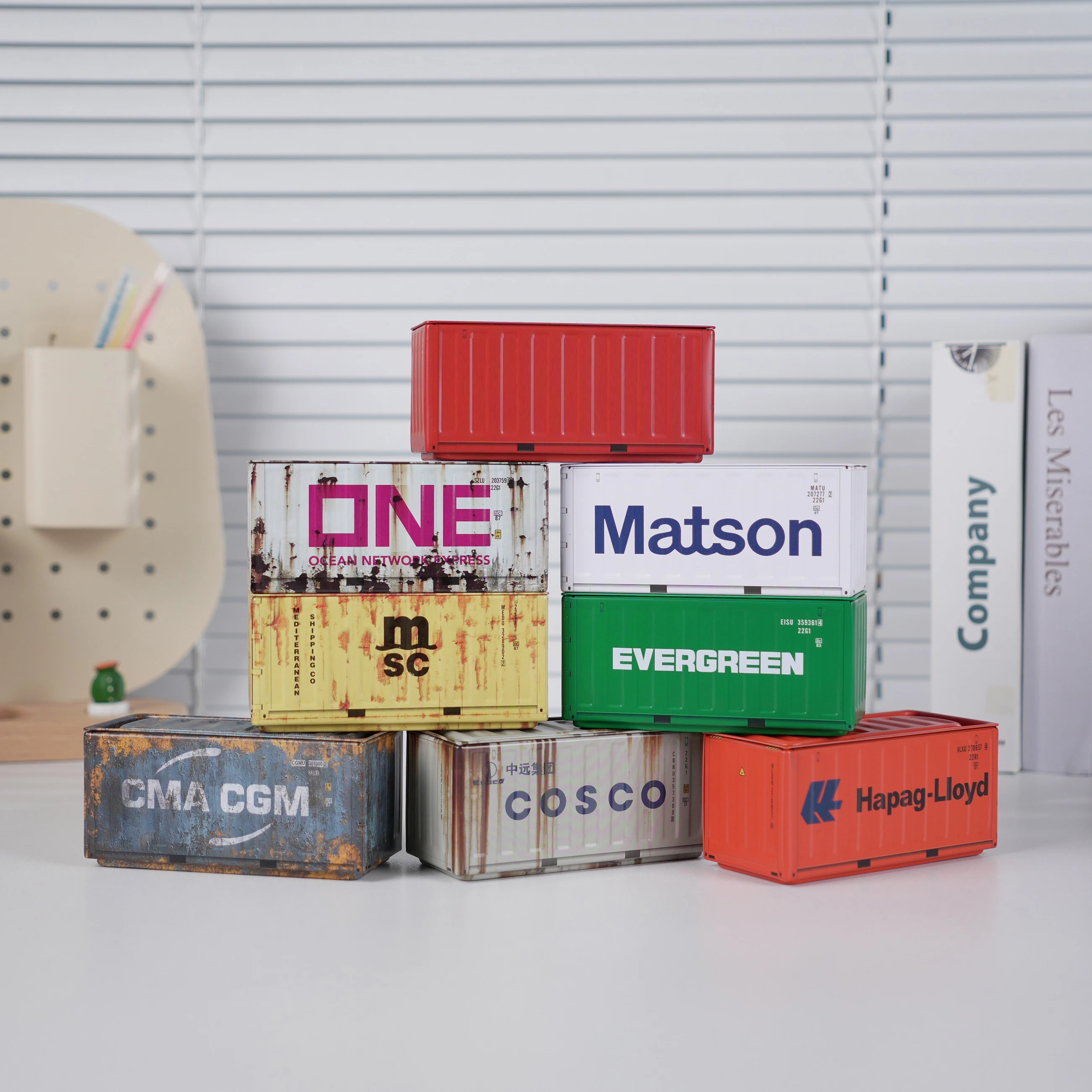 Nuevo contenedor Mini caja de almacenamiento de hierro estilo Industrial Retro decoración creativa recoger artículo modelo de escritorio regalos para niños