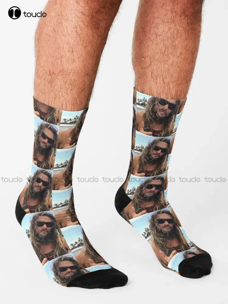 Jaeson Momoa Socks Womens White Socks High Quality Cute Elegant Lovely Kawaii Cartoon Sweet Cotton Sock Custom Gift Unisex Adult