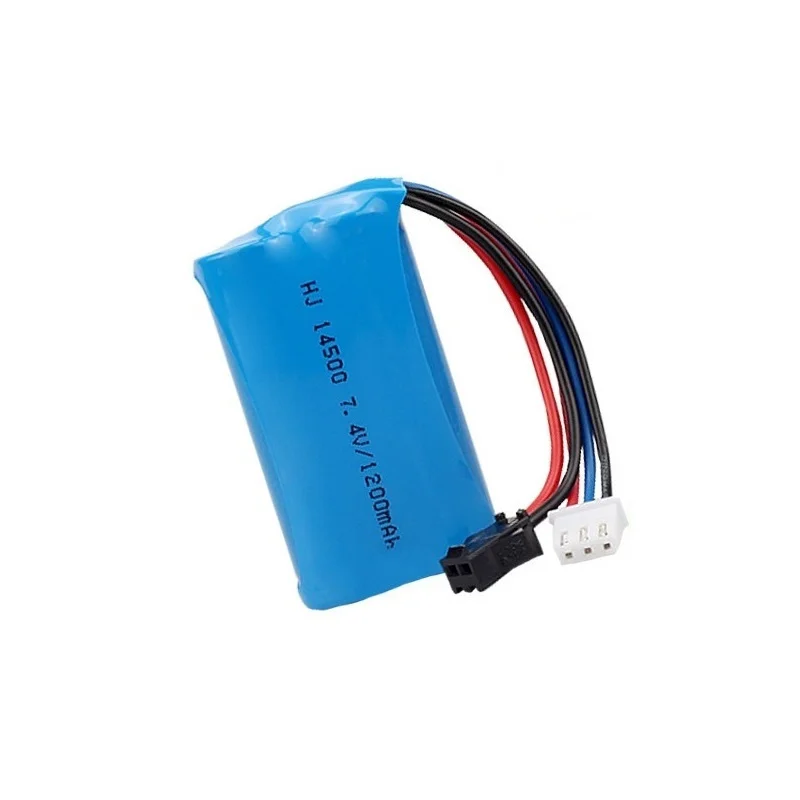 7.4V 1200mAh bateria Lipo 14500 SM do zabawki elektryczne pistolet pociskowy wody zabawki 7.4V akumulatory pojazdy RC Toy 1-5PCS