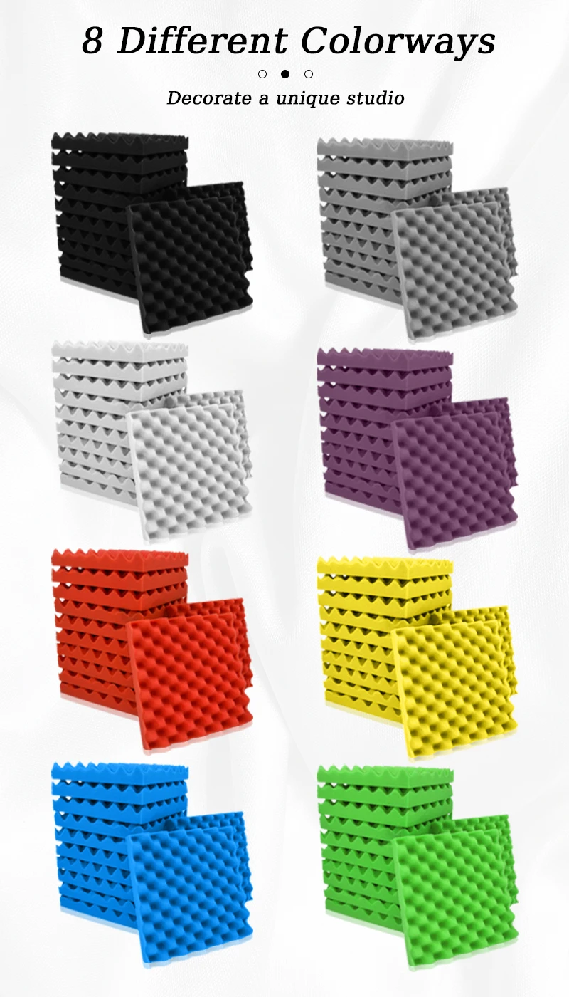 Pannelli Insonorizzante Pannelli Fonoassorbenti 48 Pezzi 30x30 Cm - Schiuma Acustica Per Studio E Ufficio Insonorizzazione Home Recording - Foto 1