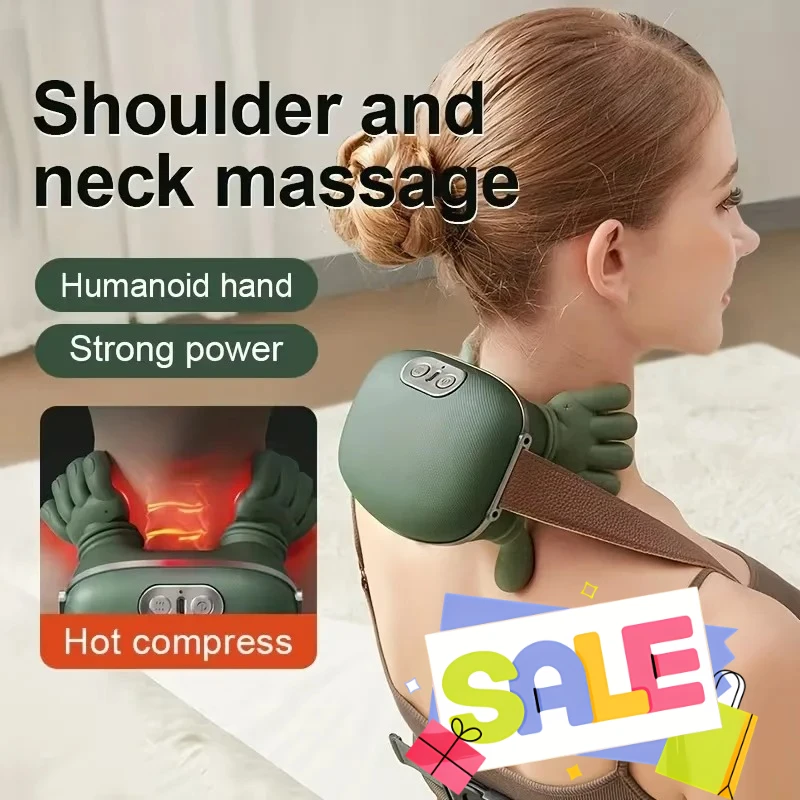 

Hot Sale Neck Massager 2025 Electric Shoulder & Cervical Massage Deep Tissue Body Massager Almost Real Person Massager