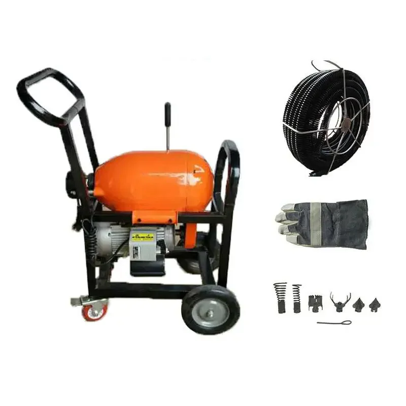 

3000W Electric Plumbing Equipment Unclogging Drain Cleaner Tools Custom Red Pipe Drain Cleaning Machine