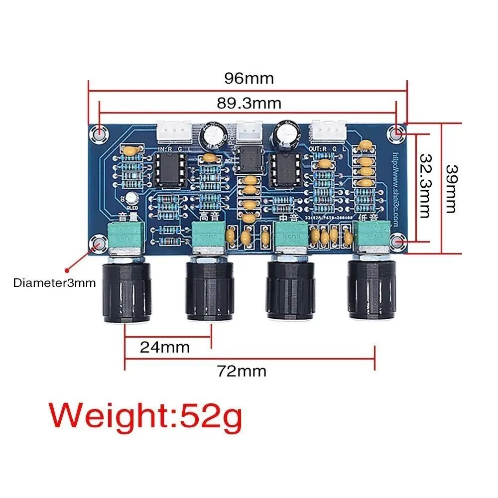 XH-A901 NE5532 Tone Board preamp Pre-amp With treble bass volume adjustment pre-amplifier Tone Controller For amplifier Board