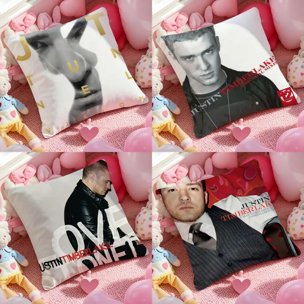 

Чехол для подушки для альбома Джастина Тимберлейка, антипилотная наволочка, невидимая молния, шелковистая короткая плюшевая наволочка для дивана