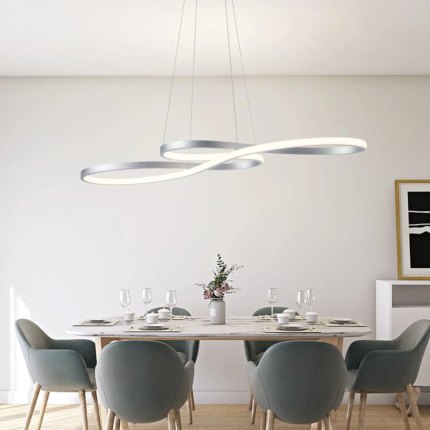 LED-kroonluchter Eetkamer hanglamp Creatieve kroonluchter Afstandsbediening Kleur / helderheid 3000