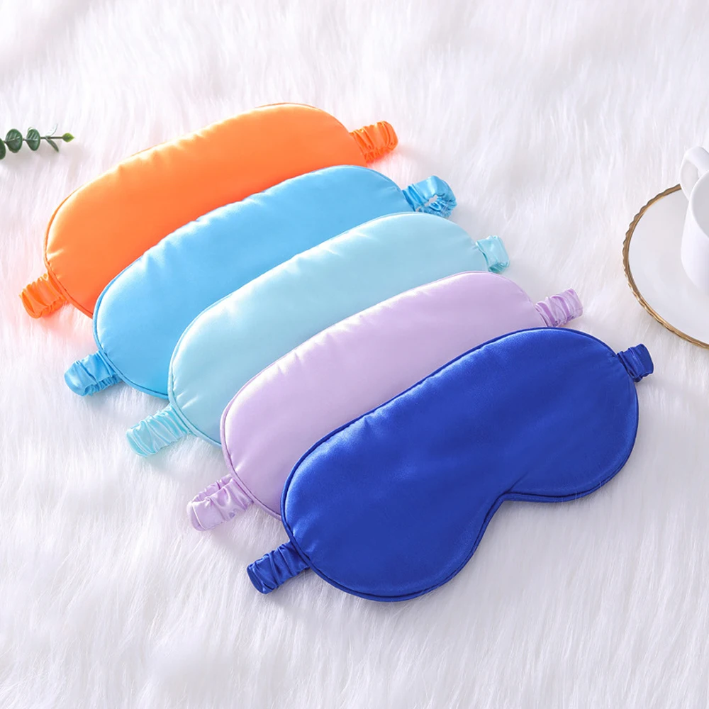 Silk Sleep Eye Masks for Travel Naps Sleep Lightproof Soft Eye Covers Help Rest Night Dream Eye Patches for Women Man Children