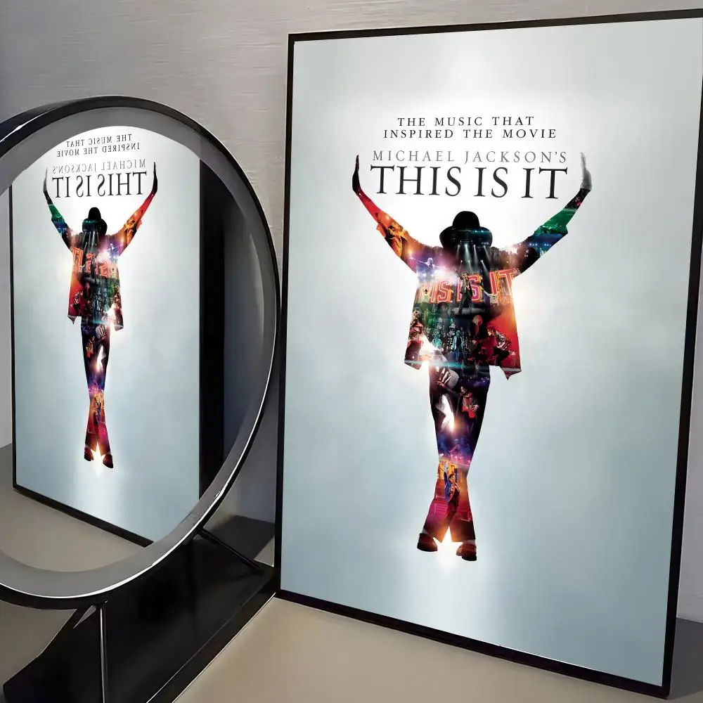 80er-Jahre-Sänger M-Michael J-Jackson Poster, wasserfester Wandkunst-Aufkleber für die Dekoration von Zuhause und Bars, selbstklebende Wanddekoration für Zimmer – Detail 9