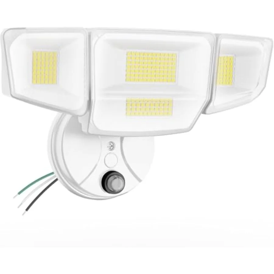 90W Dusk to Dawn Outdoor Light, 10, 000LM 6500K LED Flood Lights Outdoor, 4-Head High Output Security Light for Yard and Garage