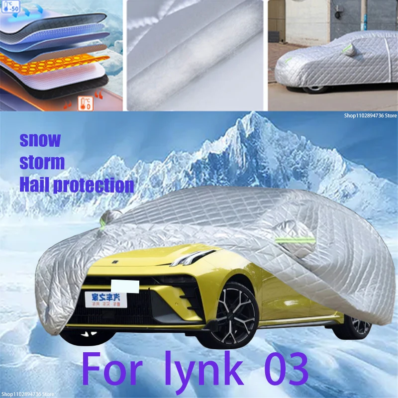 

For lynk 03 Outdoor Cotton Thickened Awning For Car Anti Hail Protection Snow Covers Sunshade Waterproof Dustproof