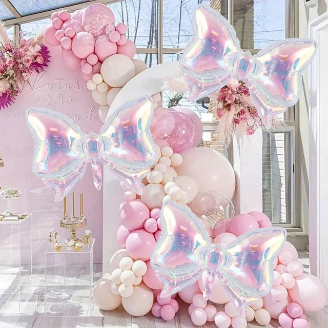 1 szt./3 szt. tęczowe przezroczyste balony z kokardką, ślub, ujawnienie płci, baby shower, przyjęcie urodzinowe, walentynki, rocznica,