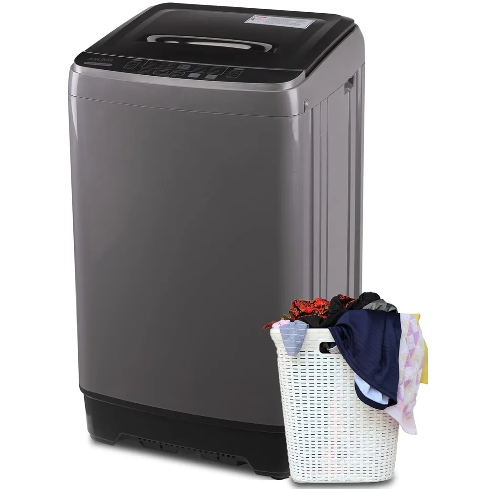

Fully Automatic Washing Machine, 13 lbs Compact Washer with Drain Pump 10 Programs & 8 Water Levels for Apartment Dorm, Custom
