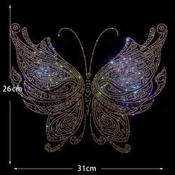 New Color Butterfly Hot Map Rhinestone Patch Clothing Accessories Iron on Transfers for Clothing