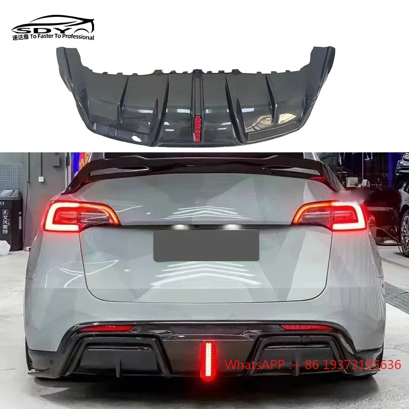MODEL Y IM Style Carbon Fiber Rear Diffuser Rear Bumper Lip Rear Splitter for Tesla MODEL Y