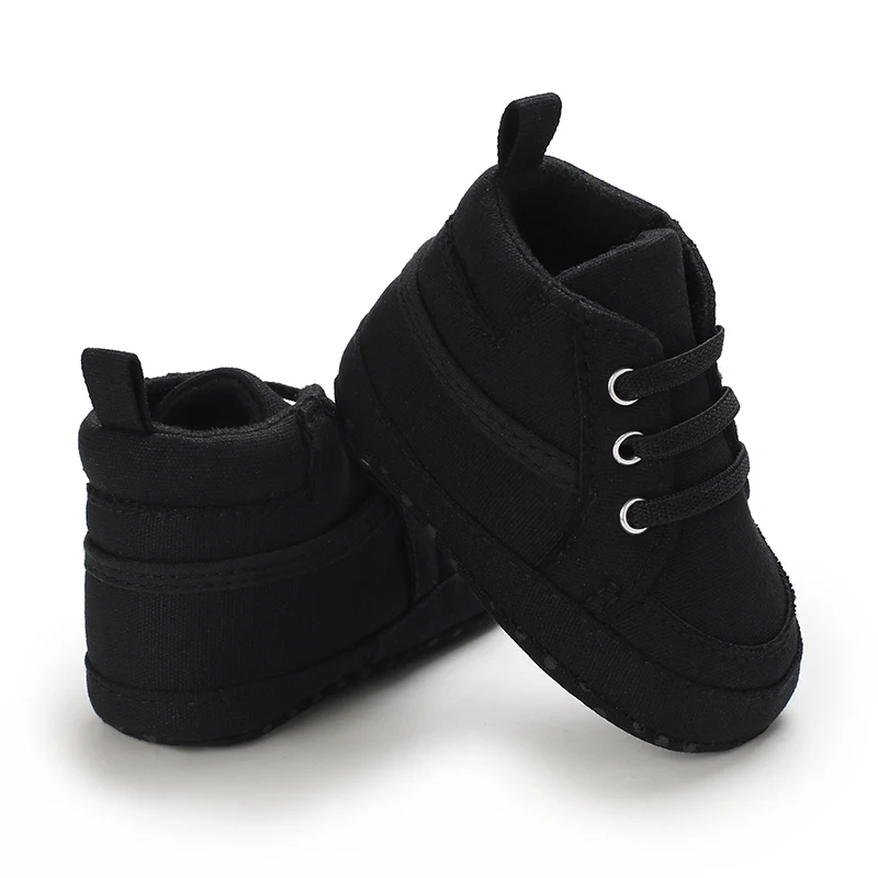 Baby Learning Walk Shoes, Striped PU Sports Shoes for Infants 0-18M, Soft Sole Lightweight Casual Footwear
