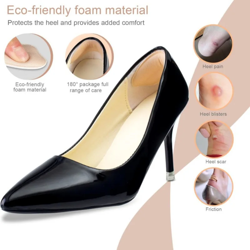 8 عبوات من وسادات الكعب للأحذية الكبيرة جدًا، واقيات الكعب ذاتية اللصق، حشوات الكعب لتحسين ملاءمة الأحذية والراحة ومنع الانزلاق